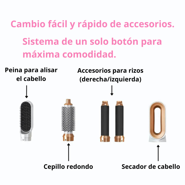 Dispositivo multifuncional para peinar el cabello 5 en 1